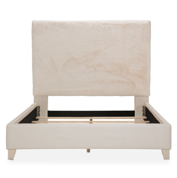 AICO Furniture Emerson Queen Upholstered Bed in Powder
