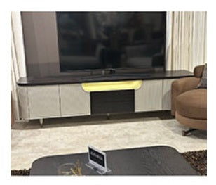 AICO Furniture Avannia Media Cabinet in Matte Ecru image