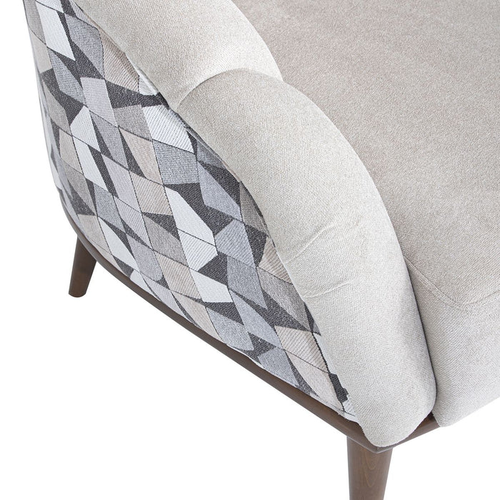 AICO Balboa Accent Chair in Warm Walnut