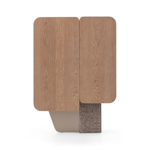 AICO Furniture Bristol Point Bar in Saddle Brown