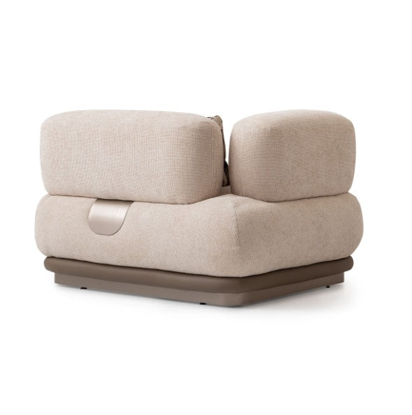 AICO Furniture Bristol Point LAF Chair in Saddle Brown