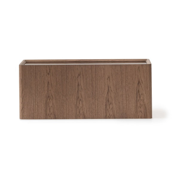 AICO Furniture Bristol Point Sectional Table in Saddle Brown