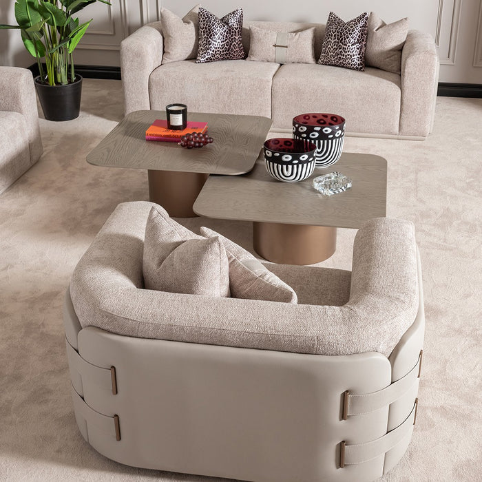 AICO Canberra Tall Cocktail Table in Brown