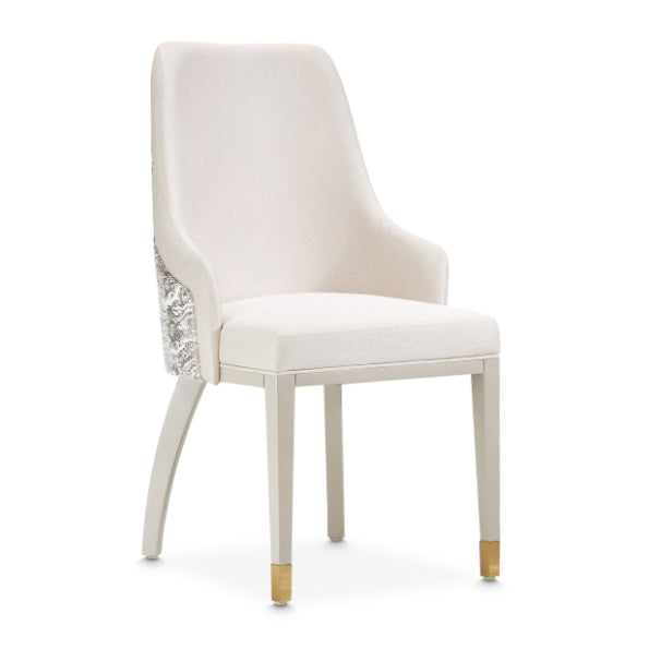 AICO Furniture Carmela Dining Arm Chair (Set of 2) in Shimmer Ivory image