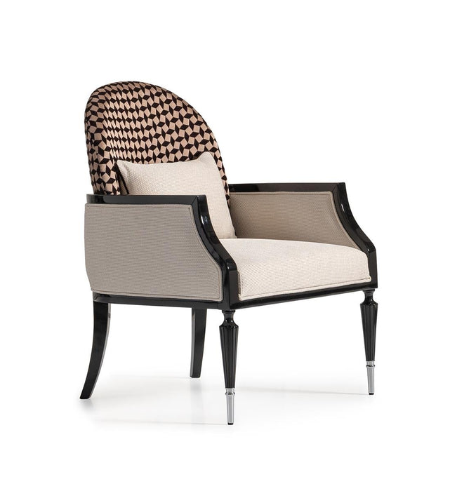AICO La Francaise Accent Chair in Cafe/Black