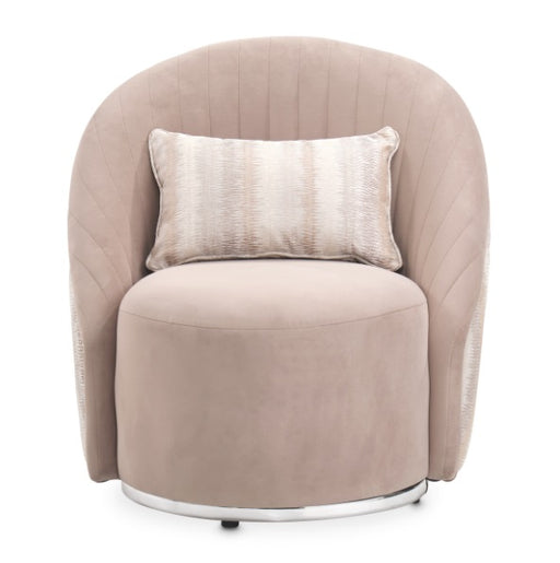 AICO Furniture Lucca Swivel Chair Silver in Silver image
