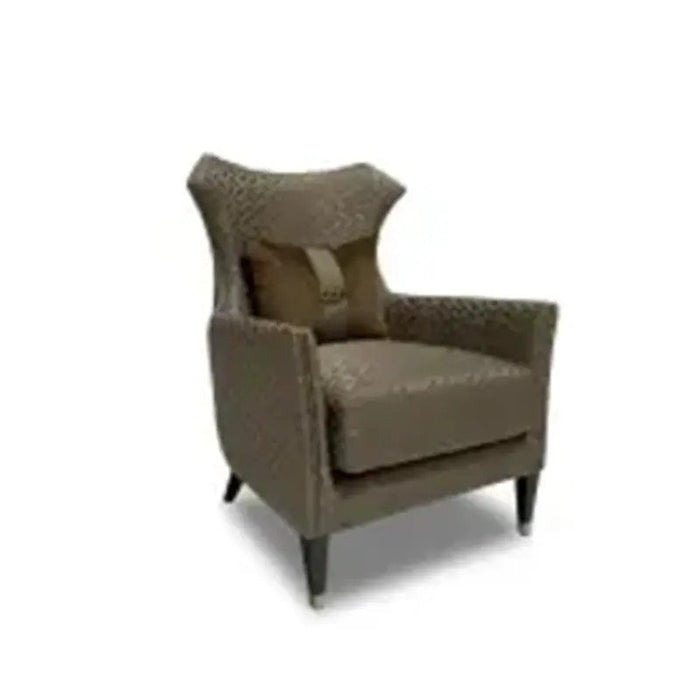 AICO Lousanne Accent Chair Nutmeg in Glossy Mocha Sand image