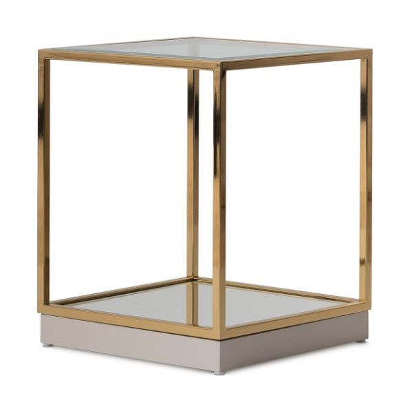 AICO Furniture Savannah Breeze End Table in Bright Gold image