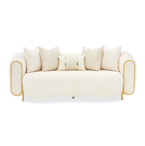 AICO Furniture Sassani Loveseat Crepe in Gold