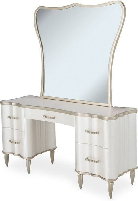 AICO London Place Vanity Mirror in Platinum