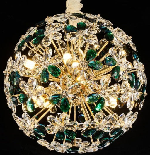 AICO Furniture Lighting Emerald Bouquet 16 Light Round Chandelier image