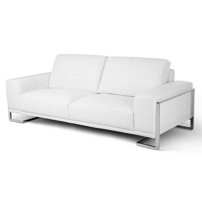 AICO Furniture Mia Bella Gianna Leather Sofa in White image