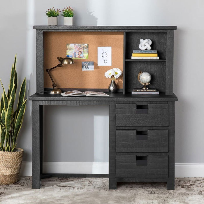 Elements International Vista Computer Desk in Grey