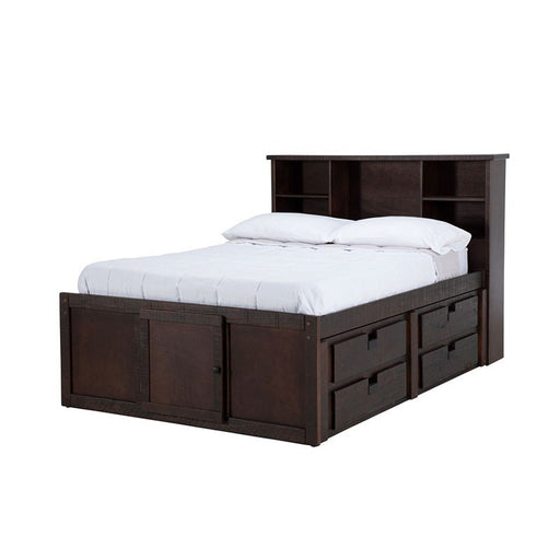 Elements International Vista Captain Bed Full Storage Bed in Brown image