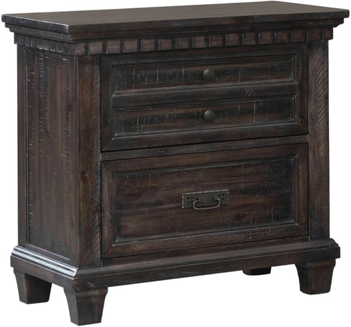 Elements International Morrison Night Stand in Smokey Gray Oak Lacquer image