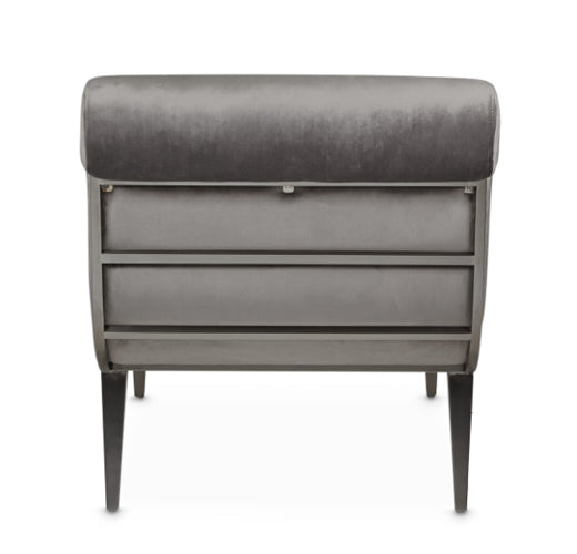 AICO Furniture Roxbury Park Chaise in Gray Pearl