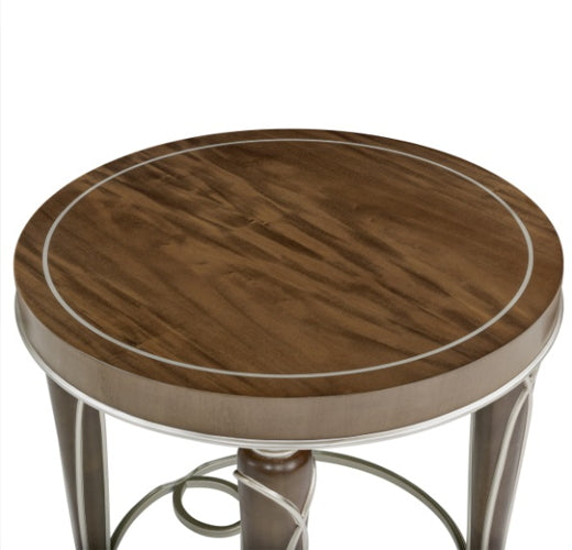 AICO Villa Cherie End Table in Hazelnut