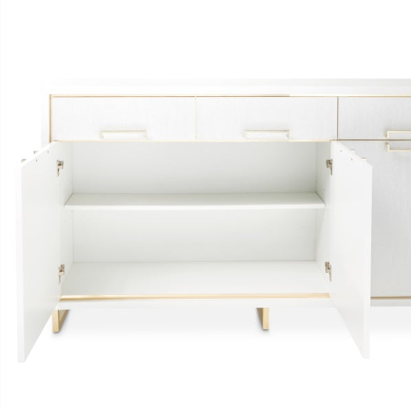 AICO Furniture Palm Gate Sideboard in Cloud White