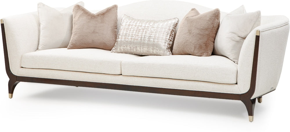 AICO Paris Chic Sofa Cremini in Espresso