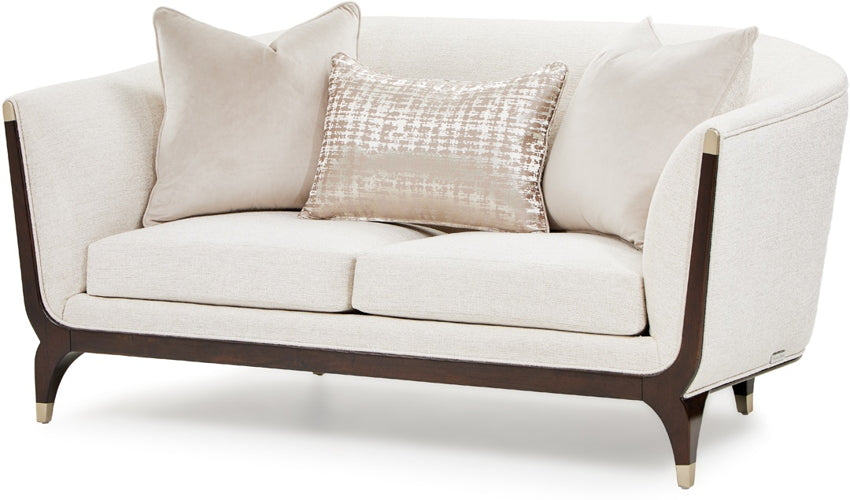 AICO Paris Chic Loveseat Cremini in Espresso image