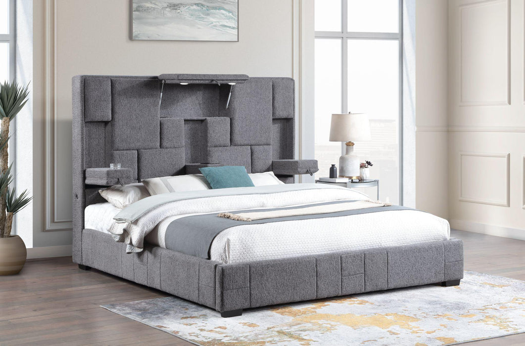 KING BED W Bluetooth speaker