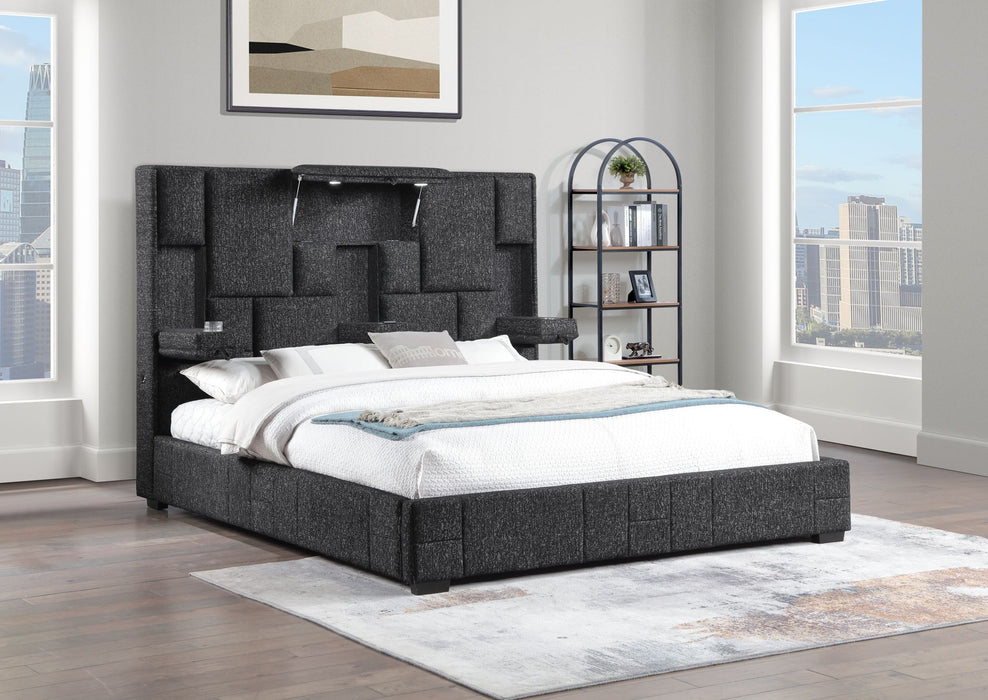 KING BED W Bluetooth speaker