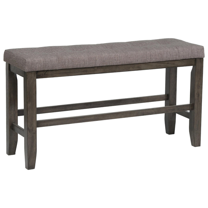 Crown Mark Bardstown Counter Height Bench in Gray image