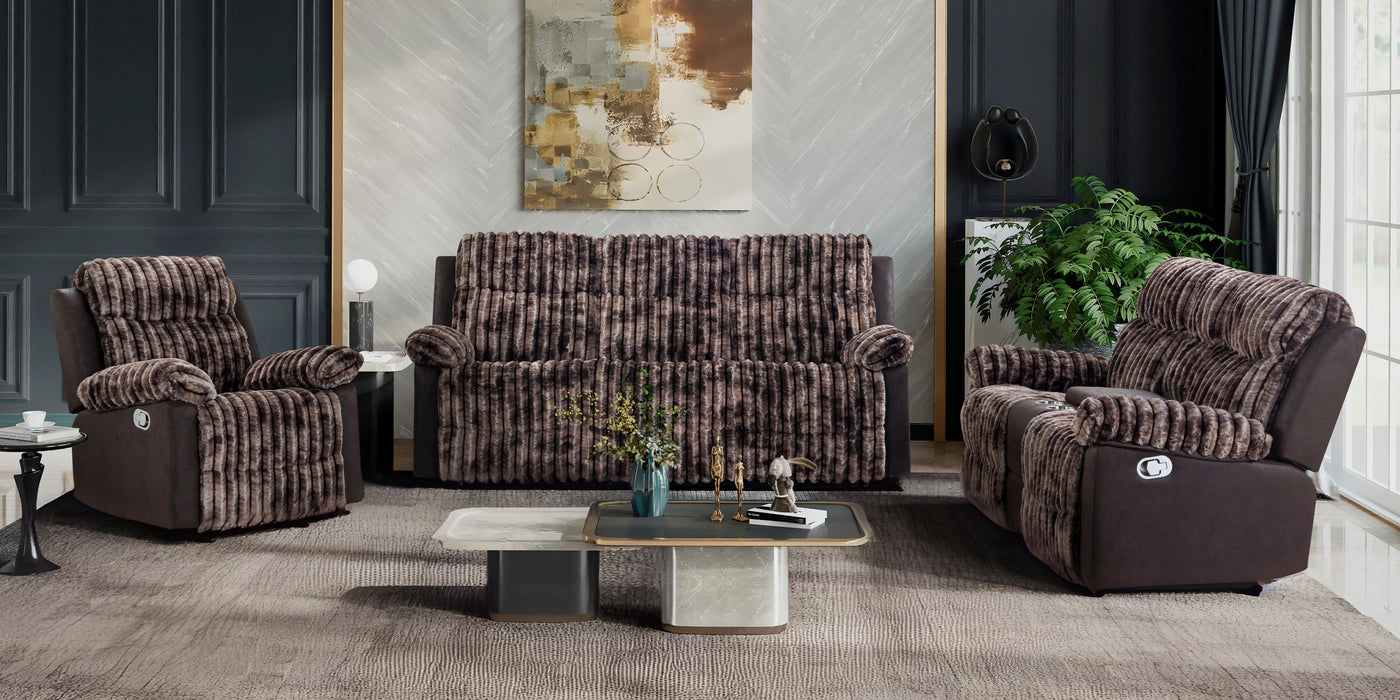 RECLINING SOFA AND LOVESEAT