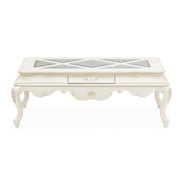 AICO Lavelle Rectangular Cocktail Table in Classic Pearl