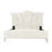 AICO Furniture La Marisia Queen Upholstered Platform Bed in Creamy Pearl image