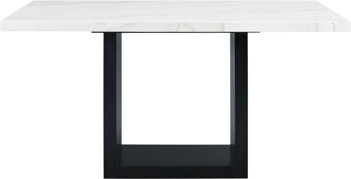 Elements International Valentino Counter Height Dining Table in Black/White CVL500CTC