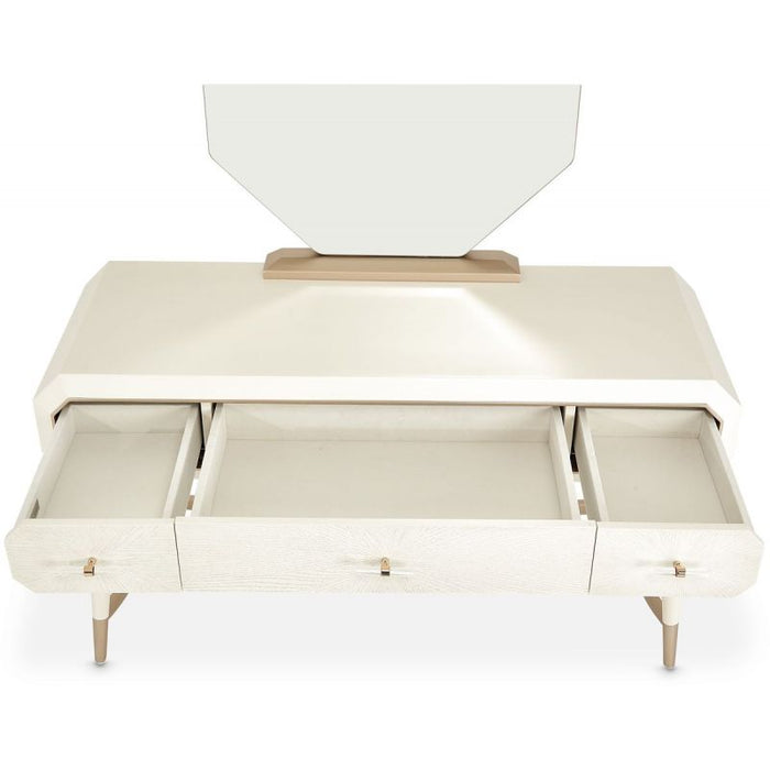 AICO La Rachelle Vanity Desk in Medium Champagne