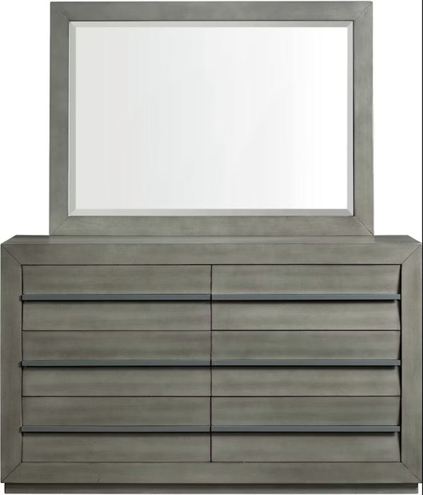 Elements International Zig Mirror in Grey