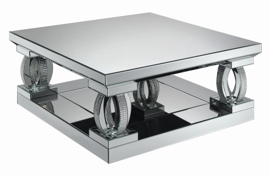 Mirrored Glass Occasional Table