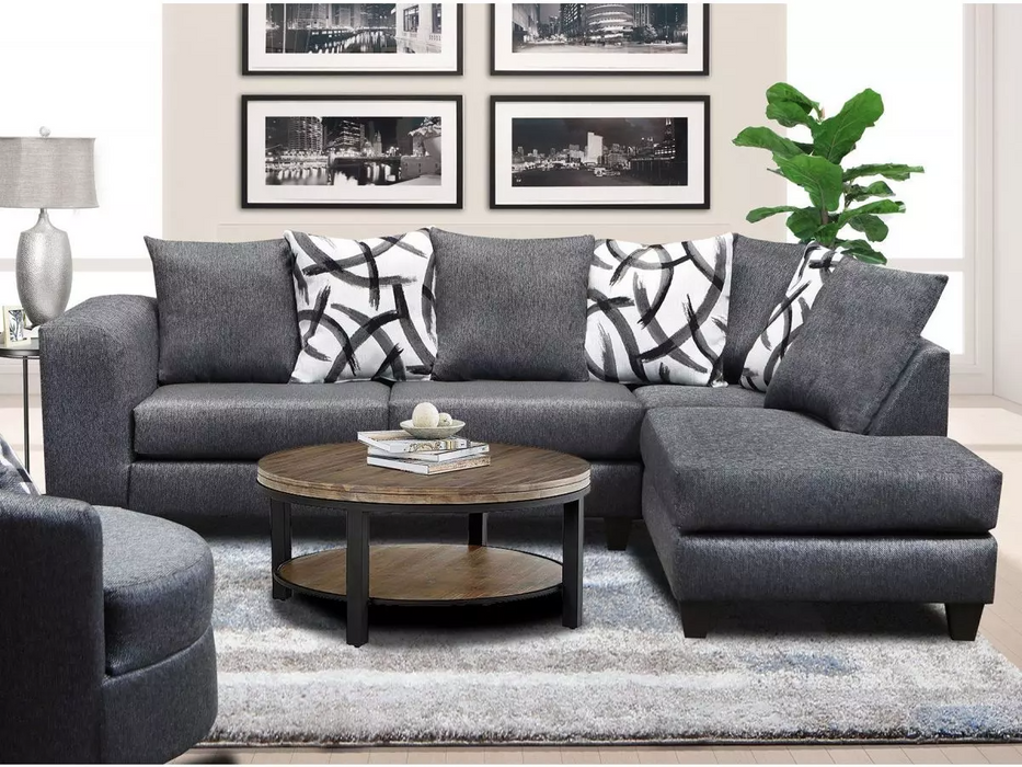 Crypton Charcoal 2pc Sectional