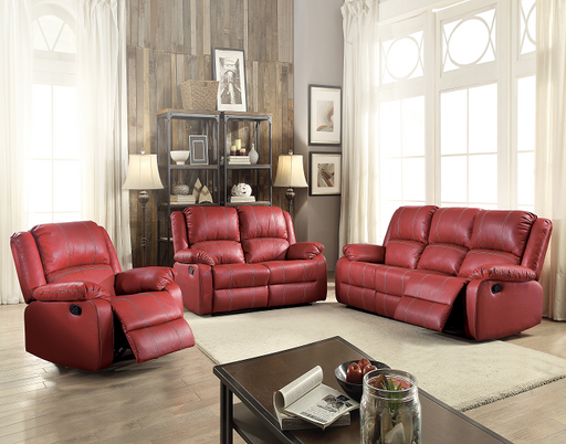 Zuriel Red PU Sofa (Motion) image
