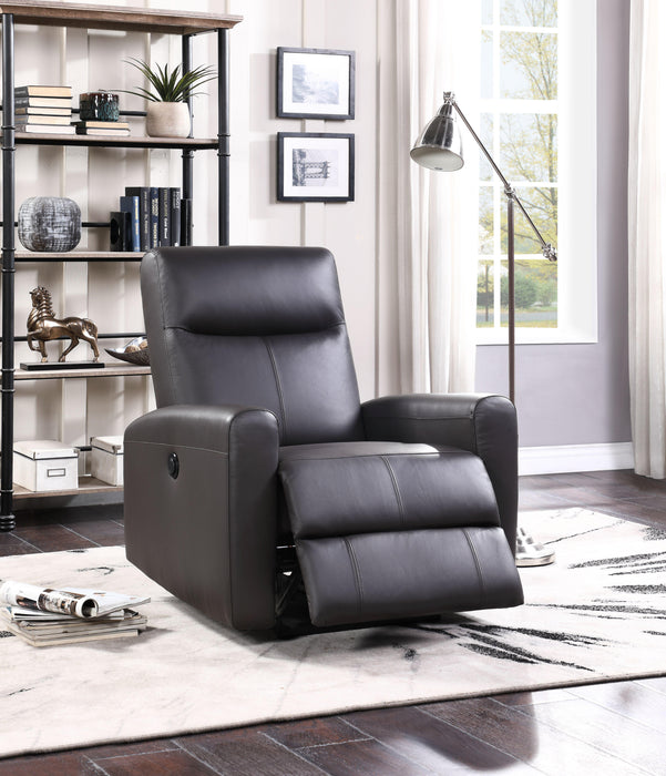 Blane Brown Top Grain Leather Match Recliner (Power Motion) image