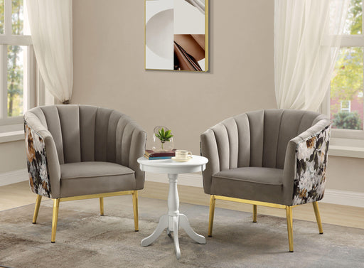 Colla Black Velvet & Gold Accent Chair image