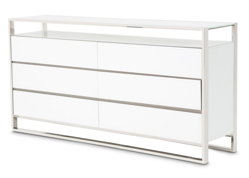 State St Metal Dresser in Glossy White image