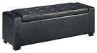 Benches - Upholstered Storage Bench - Faux Leather image