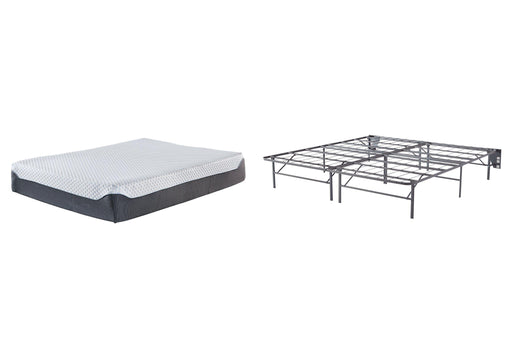 12 Inch Chime Elite Gray King Foundation with Mattress image