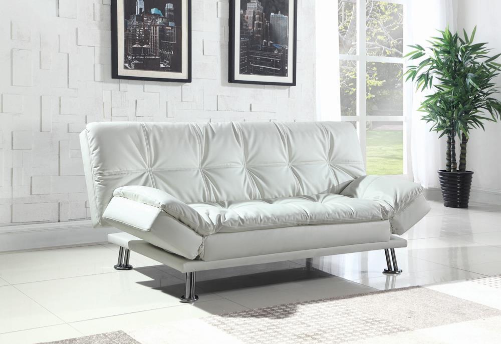 Dilleston Contemporary White Sofa Bed image