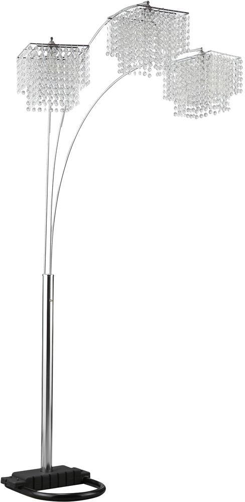 Traditional Chrome and Black Floor Lamp image