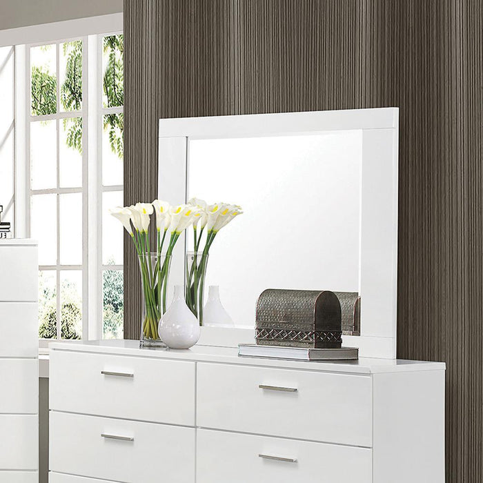 Felicity Glossy White Dresser Mirror image