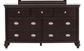 Homelegance Marston 7 Drawer Dresser in Dark Cherry 2615DC-5 image