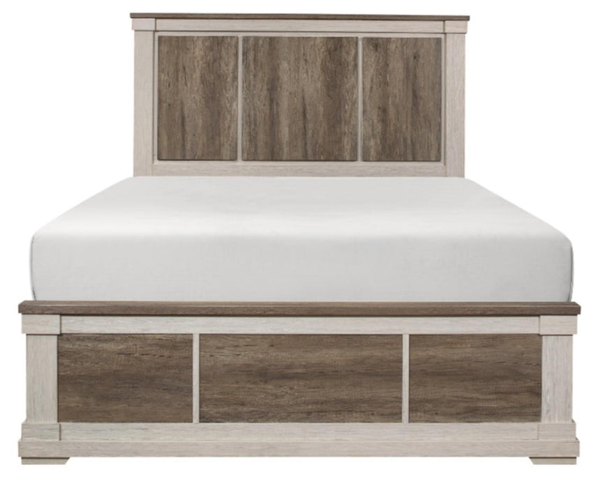 Homelegance Arcadia Full Panel Bed in White & Weathered Gray 1677F-1* image