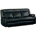 Homelegance Furniture Jude Double Glider Recliner Sofa in Black 8201BLK-3 image