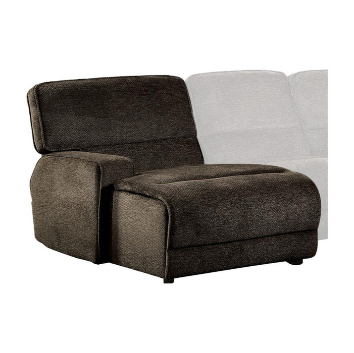 Homelegance Furniture Shreveport Left Side Chaise, Push Back Recliner in Brown 8238-LC image