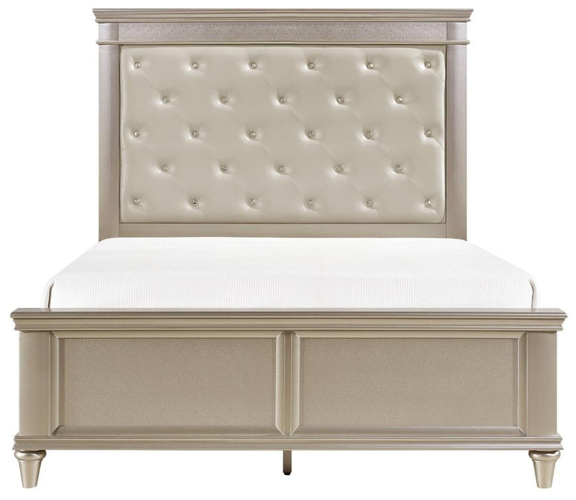 Homelegance Celandine Queen Panel Bed in Pearl/Silver 1928-1* image