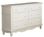 Homelegance Clementine 6 Drawer Dresser in White B1799-5 image